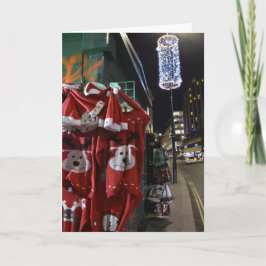 Cartão Papais noeis de Natal Sweater London UK Street Ven