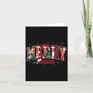 Cartão Papais noeis de Trumpmas de feliz espetam pijamas
