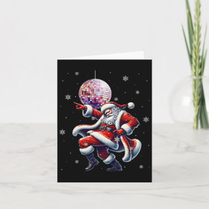 Cartão Papais noeis Disco Papais noeis de dança de natal 