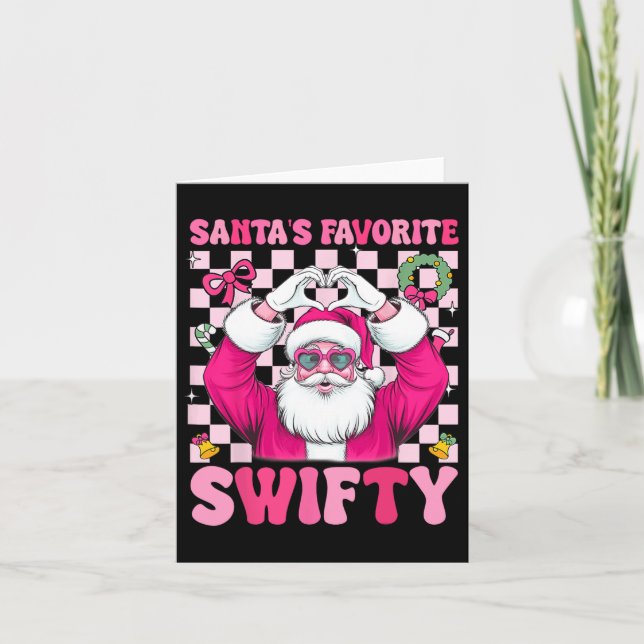 Cartão Papais noeis Favoritos Swifty Felry Groovy Xma (Frente)