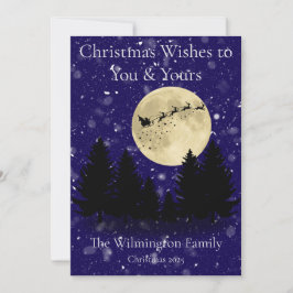 Cartão Papais noeis Festivos Iluminação Familiar Flor