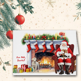 Cartão Papais noeis Gift Labrador Retriever Puppy Feriado