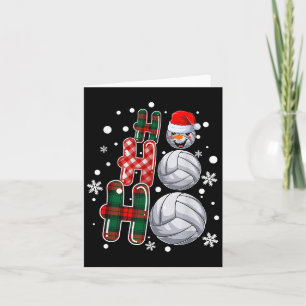 Cartão Papais noeis Ho-ho-ho de Natal Xmas de Voleibol Sn