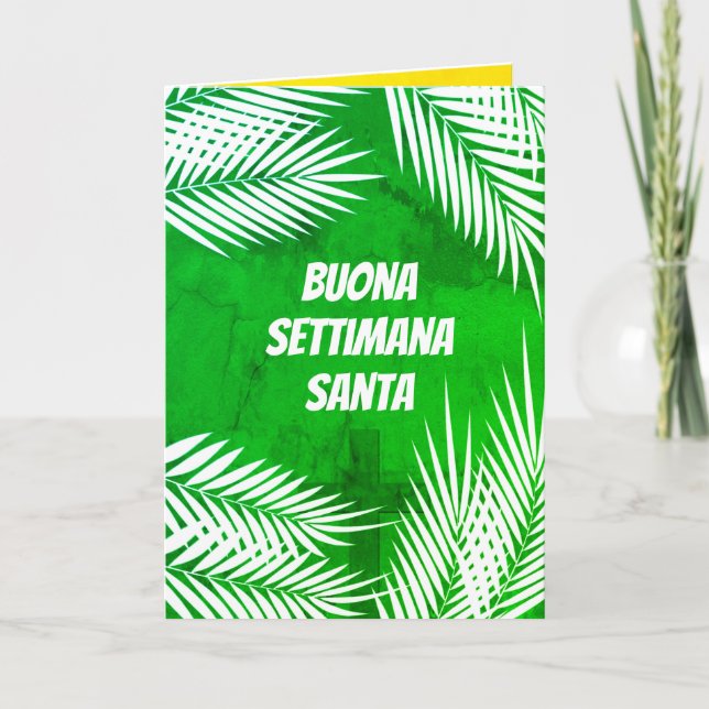 Cartão Papais noeis italianos Buona Settimana Semana Sant (Frente)