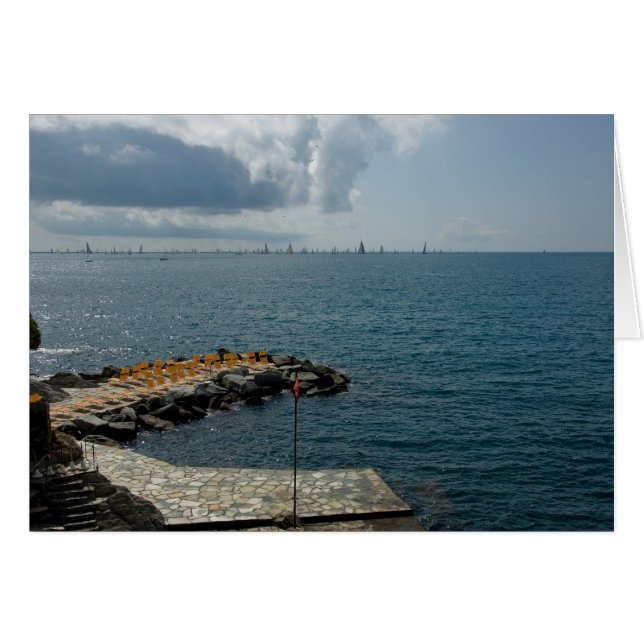 Cartão Papais noeis Margherita, Liguria, Itália (Frente horizontal)