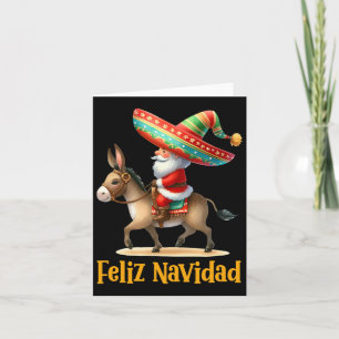 Cartão Papais noeis mexicanos pilotando Donkey Natal Navi