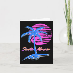 Cartão Papais noeis Monica Beach Ulun 80s Estética Vaporw
