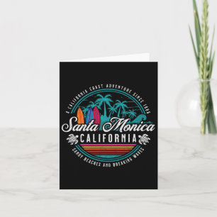 Cartão Papais noeis Monica California Sandy Beaches Break