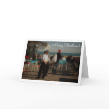 Papais noeis na Playa de la Malvarrosa de Valencia