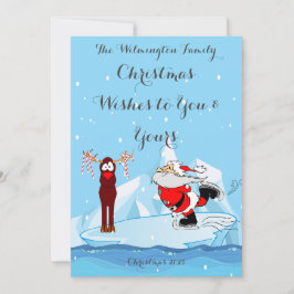 Cartão Papais noeis não podem Skate com placa de saudação