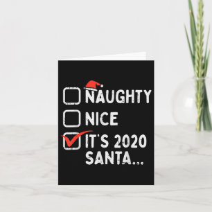 Cartão Papais noeis Naughty Nice 2020 Cartaz de Quarenten