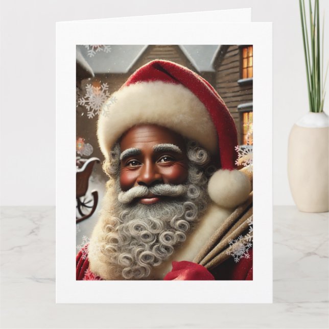 Cartão Papais noeis nostálgicos (Frente)