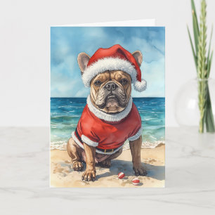 Cartão Papais noeis - Paws vira costeira - Natal francês