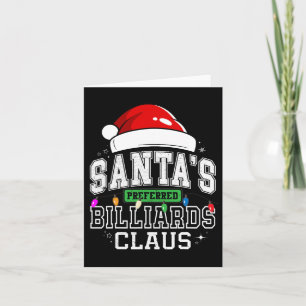 Cartão Papais noeis Preferiam Billiards Claus Corresponde