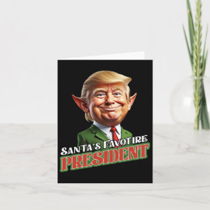 Cartão Papais noeis Presidente Favorito Donald Trump Elf 