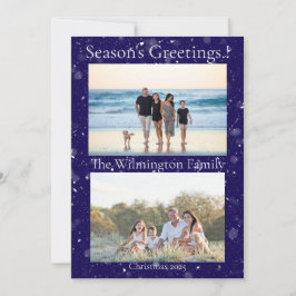 Cartão Papais noeis Sasonais Iluminação Foto Natal Plana