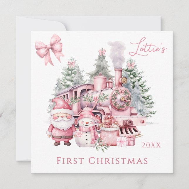 Cartão Papais noeis Snowman Baby 1rua Natal (Frente)