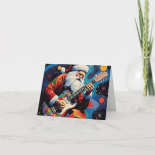 Cartão Papais noeis tocando violão