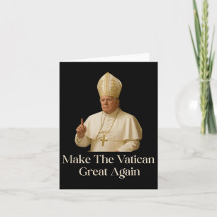 Cartão Papal Trump Divertido Design Com Vestígios Popular