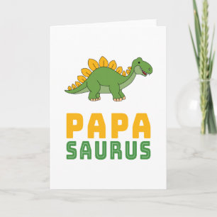 Cartão Papasaurus Dinosaur Estegossauro Dia dos Pais