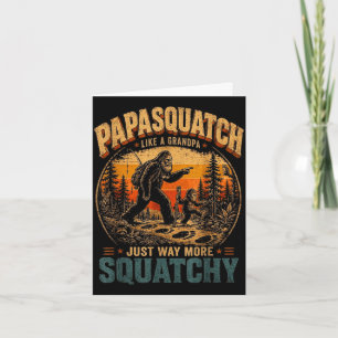 Cartão Papasquatch como um avô amante do bigfoot engraçad