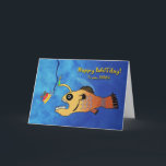 Cartão Papaw Funny Birthday Anglerfish Baitday<br><div class="desc">Cartão de aniversário de papel para Papaw,  vovô. Engraçado ilustração de um Anglerfish se preparando para comer um pouco de bolo de aniversário. Cartão de aniversário engraçado com Feliz Dia de Natal! no cobrir. Imagem e direitos de autor © Shoaff Ballanger Studios.</div>
