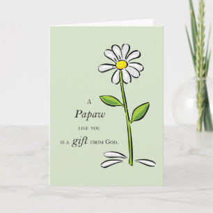 Cartão Papaw Gift de Deus Margarida Avós Religiosos