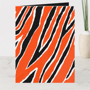 Cartão Papel de embrulho de tigre - Laranja/Preto