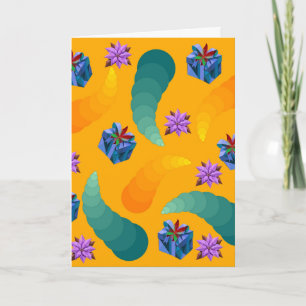 Cartão Papel de embrulho floral abstrato brilhante