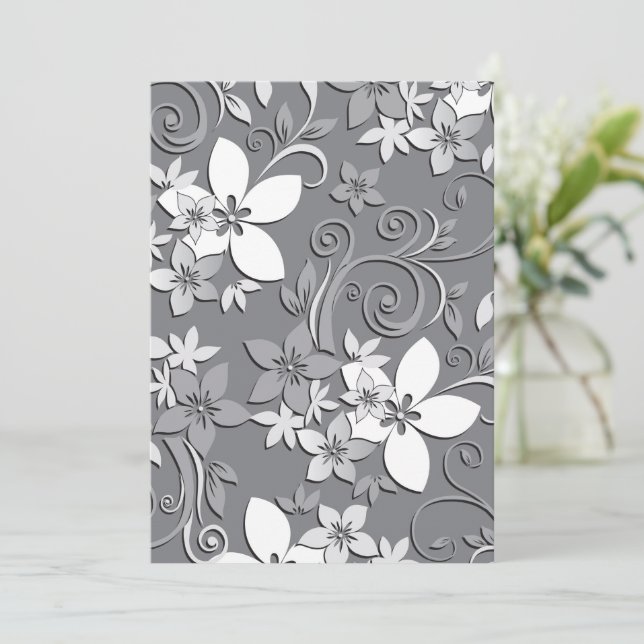 Cartão Papel de parede de flores 2 (Em pé/Frente)