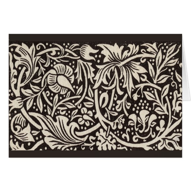 Cartão Papel de parede floral Narciso William Morris (Frente Horizontal)