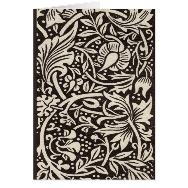 Cartão Papel de parede floral Narciso William Morris (Frente)