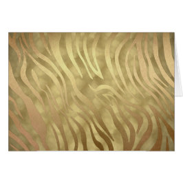 Cartão Papel de Presente Luxuoso Luxo Zebra Selva Safari