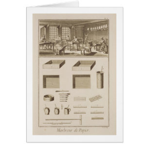 Cartão Papel marmoreando, da "enciclopédia" por Denis D