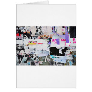 Cartão Papel rasgado estilo de Banksy da parede dos