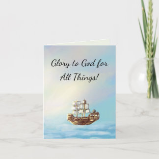 Cartão Papelaria cristã Carta (navio à vela)