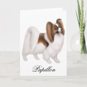 Cartão Papillon Dog Greeting Card