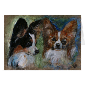 Cartão Papillon Dogs