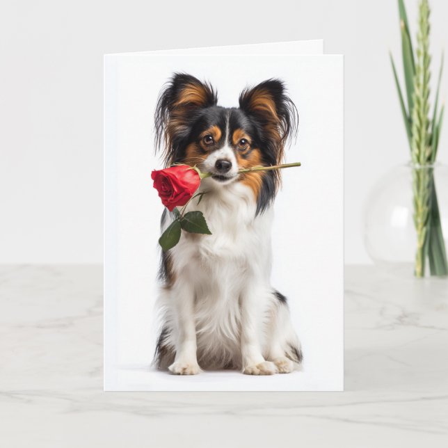 Cartão Papillon Valentine – Amor e Devoção Graciosos (Frente)
