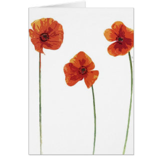 Cartão Papoila três