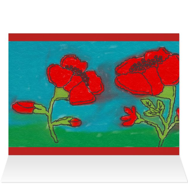 Cartão Papoilas (Interior horizontal (topo))