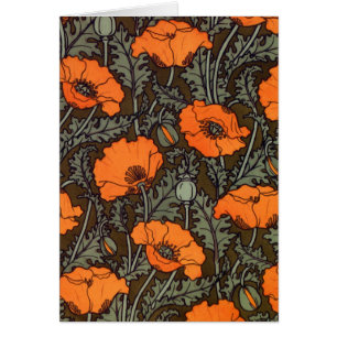 Cartão Papoilas vermelhas