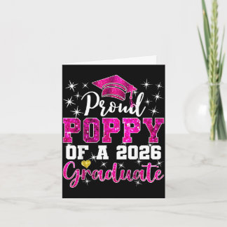 Cartão Papoula super orgulhosa de formando de 2026