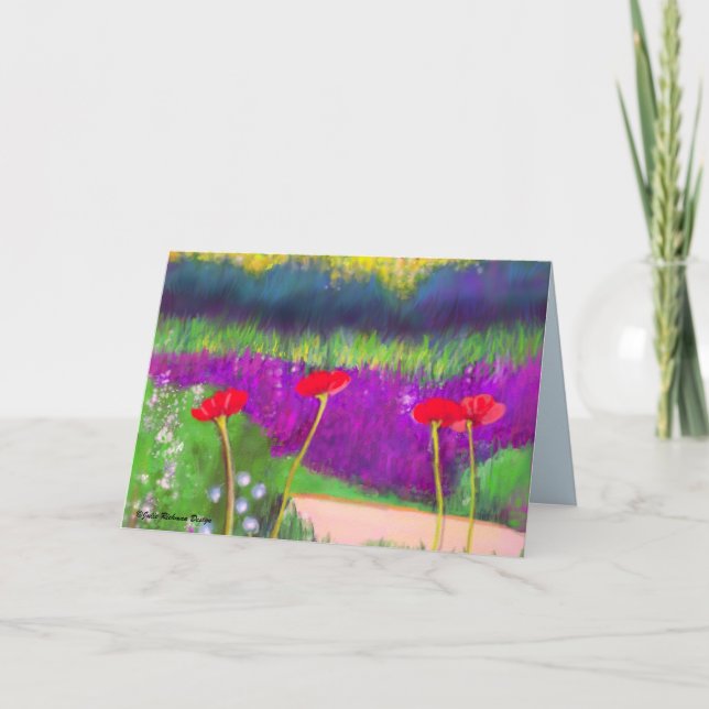 Cartão Papoulas no Parque Millenium Chicago (Frente)