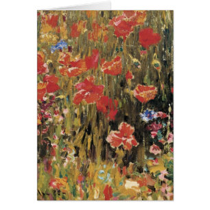 Cartão Papoulas por Robert Vonnoh, Impressionismo Antigo