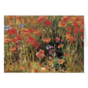 Cartão Papoulas por Robert Vonnoh, Impressionismo Antigo