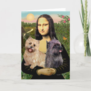 Cartão Par de Cairn Terrier - Mona Lisa