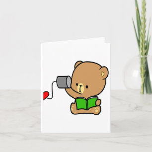 Cartão Par Desenho de Casal Milk Mocha no Dia dos Namorad