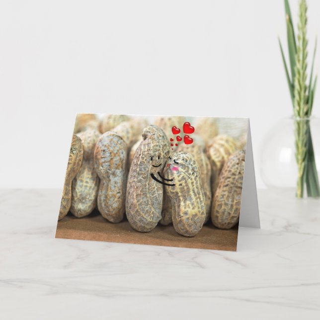 Cartão Par do Aniversário do Amendoim (Frente)