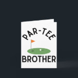 Cartão Par Tee Brother Funny Golf Family M<br><div class="desc">Correspondência da Festa de aniversário de Golfe Engraçado pelo Irmão Tee</div>